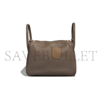 HERMÈS MASTER  LINDY 30 CLEMENCE ETOUPE BAG (30*19*16cm) 